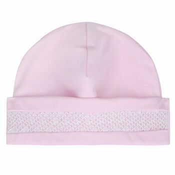 Baby Girls Hand Smocked Pink Hat