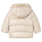 Younger Girls Beige Reversible Faux Fur Jacket, 1, hi-res