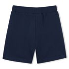 Girls Navy Blue Boke Flower Shorts, 1, hi-res