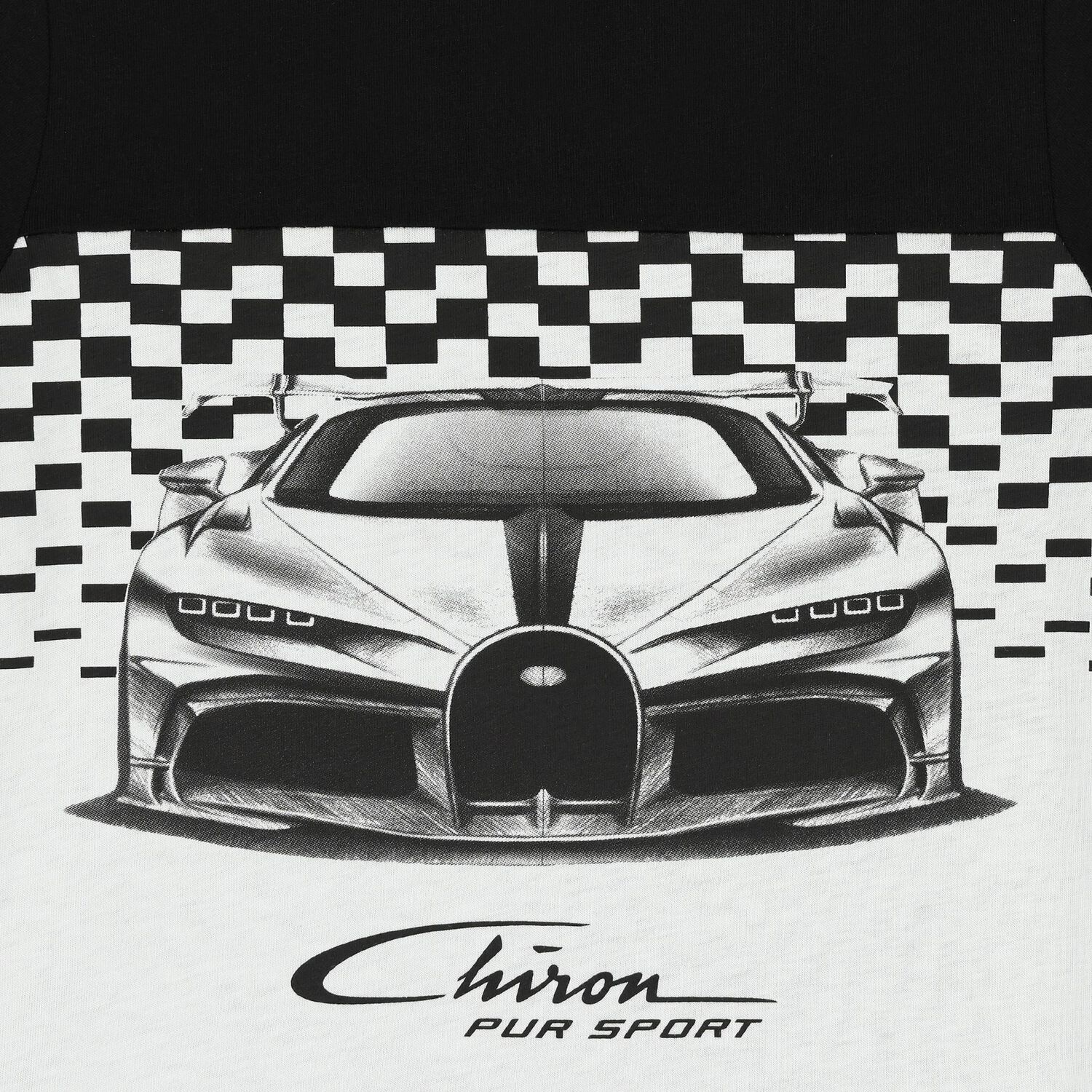 تي شيرت للأولاد بالشعار باللونين الأبيض والأسود, 1, hi-res