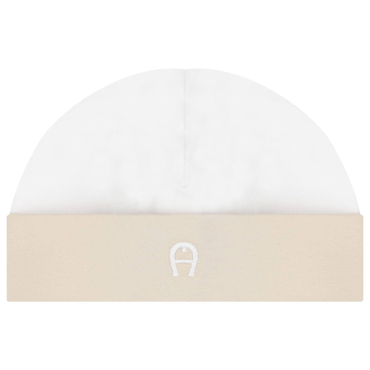 White & Beige Logo Baby Hat, 1, hi-res image number null