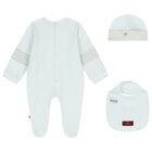 Baby Boys Blue Logo Babygrow Gift Set , 2, hi-res