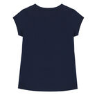 Girls Navy Bear Logo T-Shirt, 2, hi-res