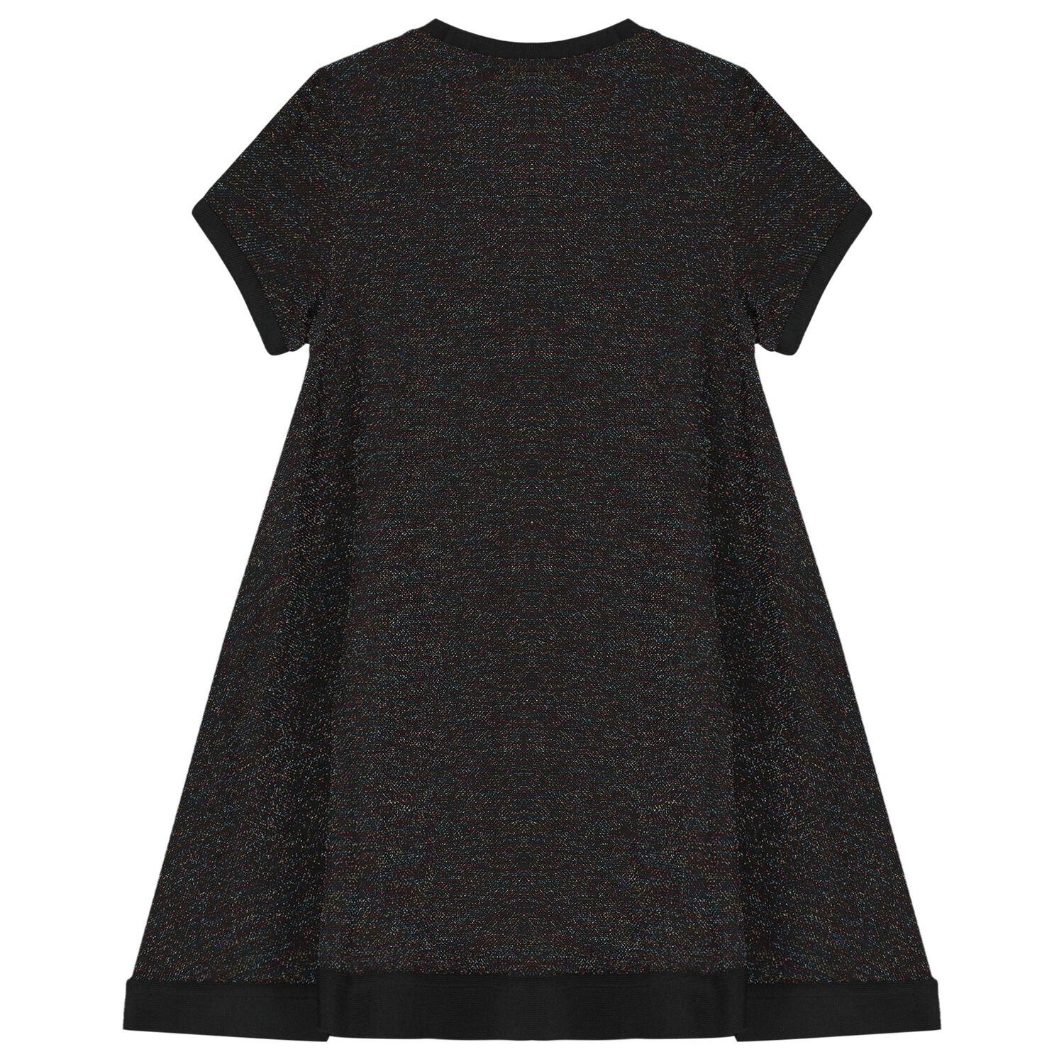 Girls Black Logo Dress, 1, hi-res