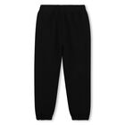 Boys Black Tiger Logo Joggers, 1, hi-res