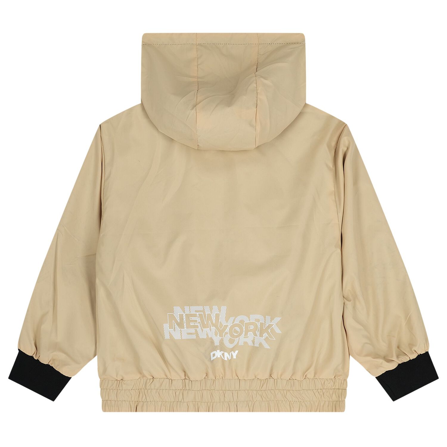 توب اولاد هودى بسحاب قابل للعكس باللون البيج والاسود, 1, hi-res