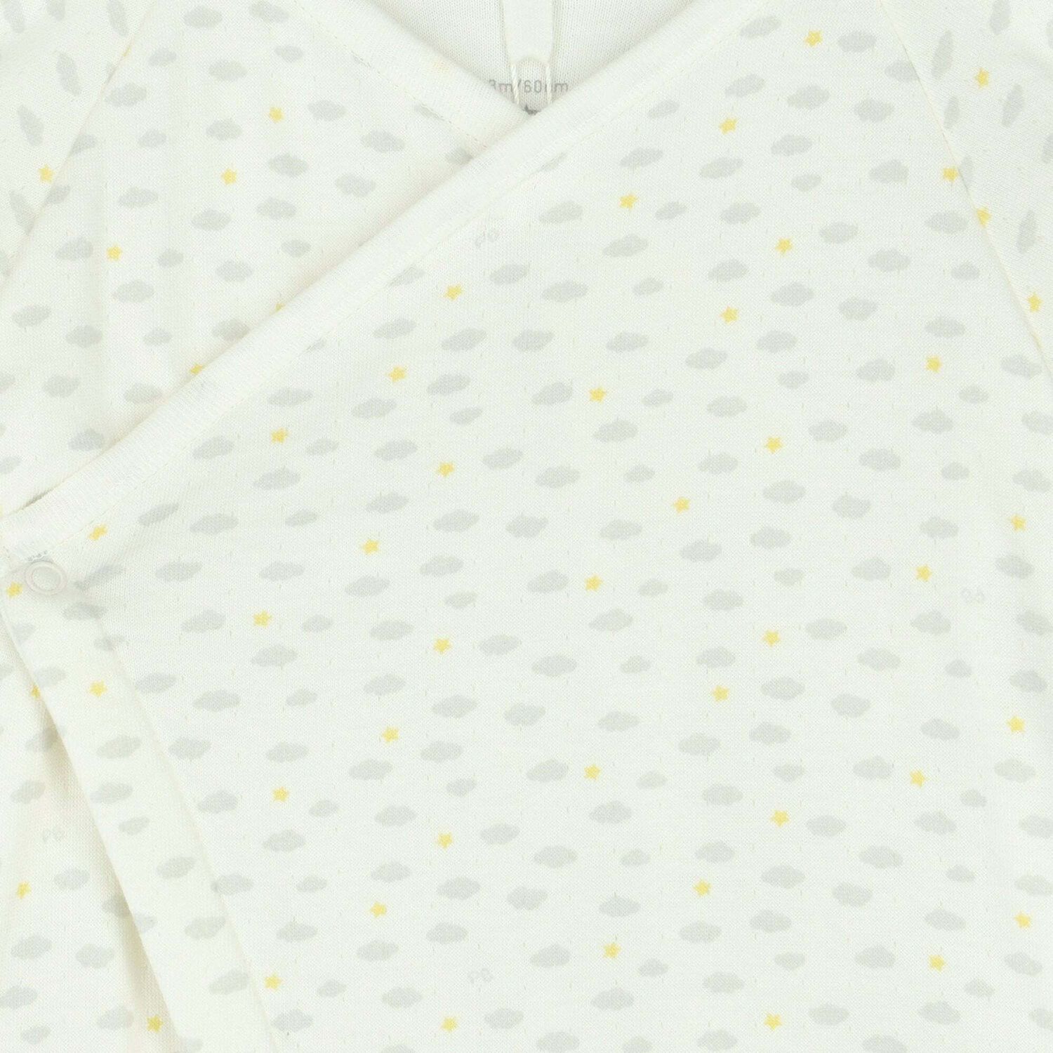 Ivory Organic Cotton Cloud Babygrow, 1, hi-res