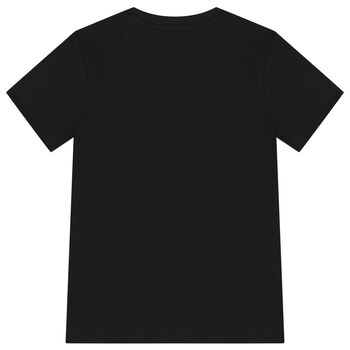 Girls Black Medusa Logo T-Shirt