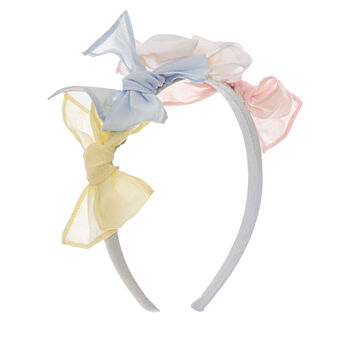 Girls Pink, Blue & Yellow Headband