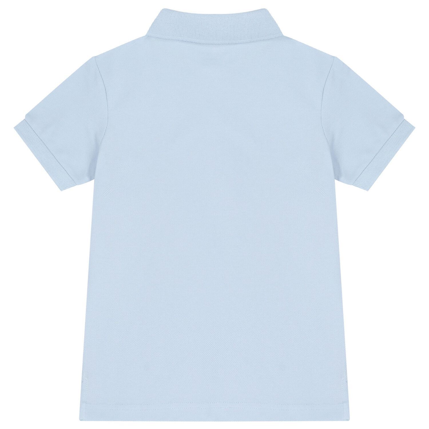 تيشيرت بولو اولاد بالشعار باللون الازرق , 1, hi-res