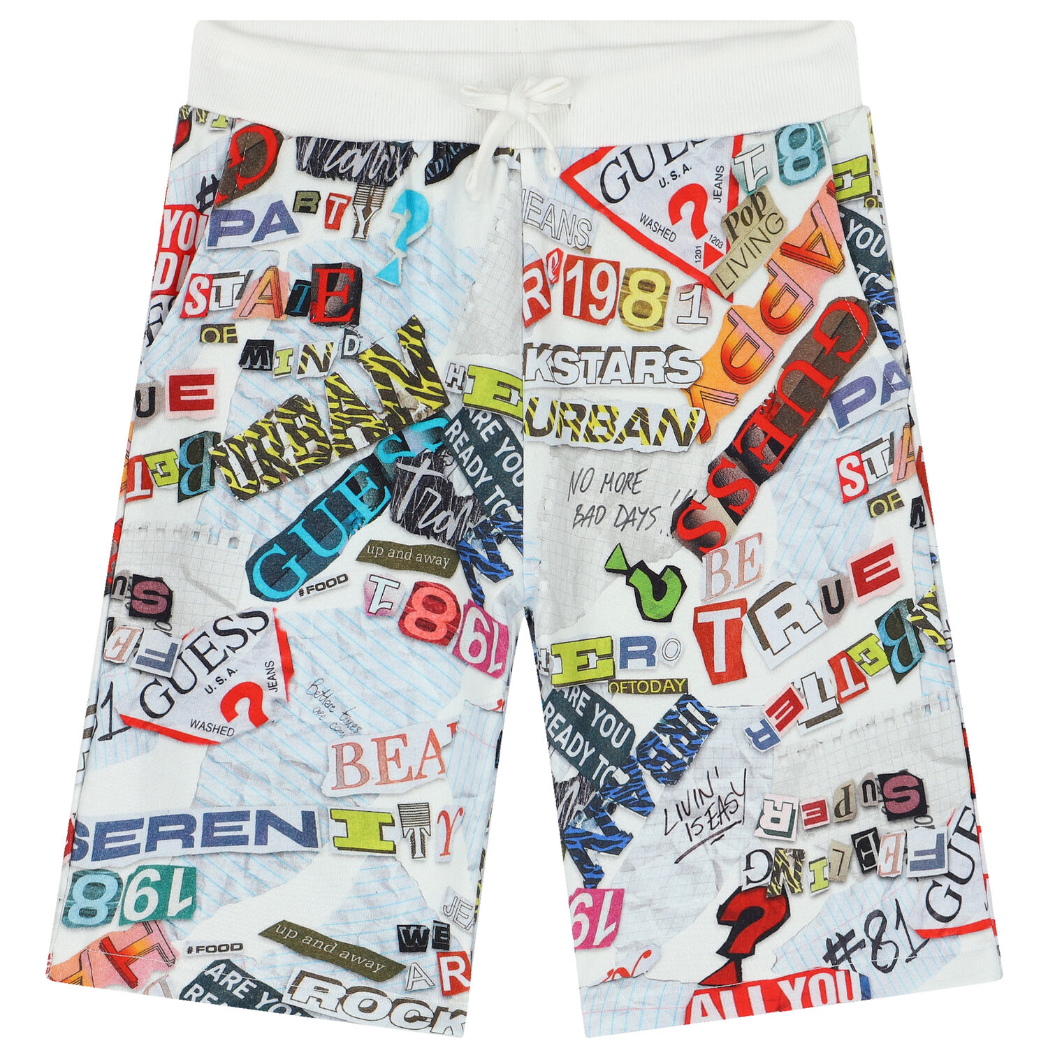 Boys White Logo Shorts, 1, hi-res image number null