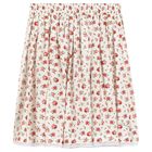 Girls Ivory & Red Roses Skirt, 1, hi-res