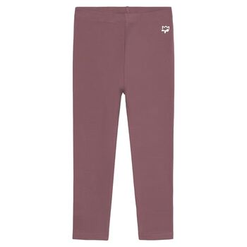 Girls Pink Logo Leggings