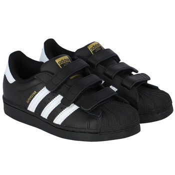 Boys Black Superstar Trainers