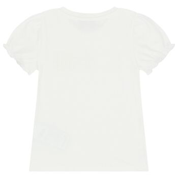 Girls Ivory Teddy Bear T-Shirt