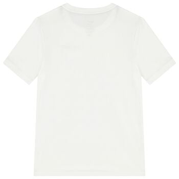 تيشيرت أبيض للأولاد بشعار Dri-Fit