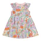 فستان بنات بطبعة الزهور باللون الوردي, 1, hi-res