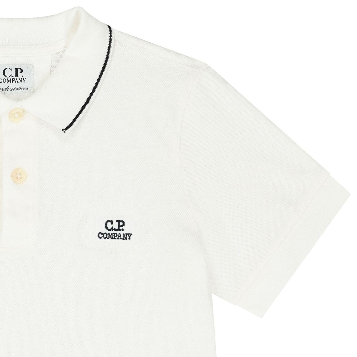 Boys White Logo Polo Shirt, 1, hi-res