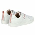 Younger Girls White Logo Trainers, 1, hi-res