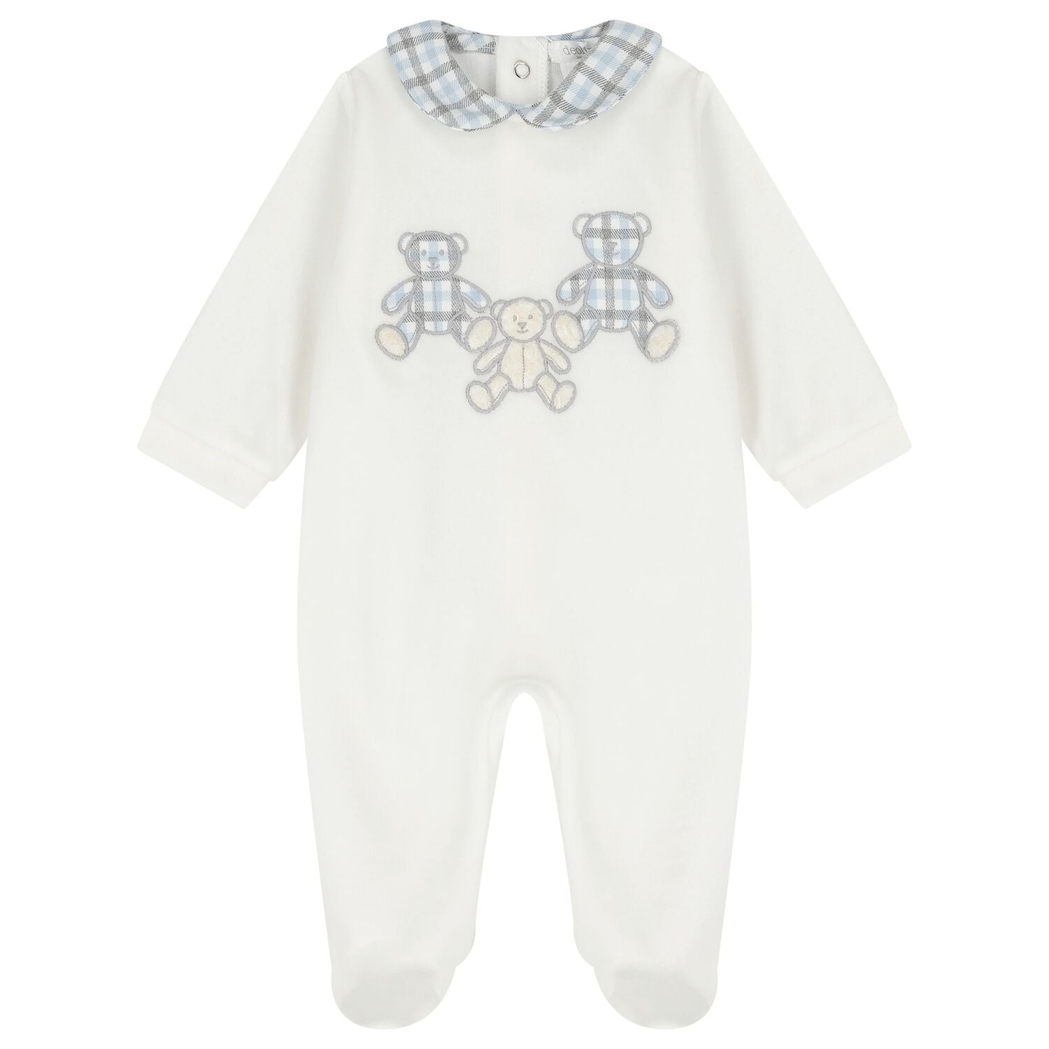 Baby Boys Ivory Teddy Bear Babygrow, 1, hi-res