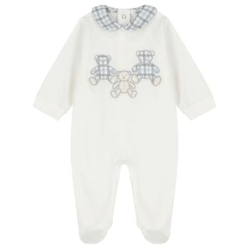 Baby Boys Ivory Teddy Bear Babygrow