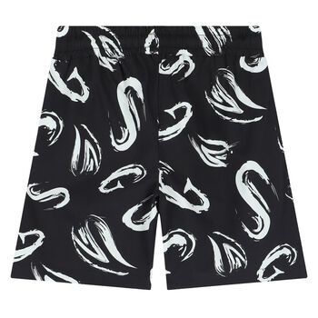 Boys Black Logo Shorts