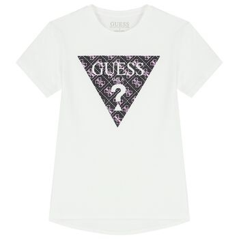 Girls White Logo T-Shirt