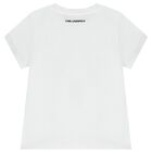 Girls Mini Me White Ikonik T-Shirt, 2, hi-res