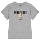 Grey Teddy Bear Logo T-Shirt, 6, hi-res