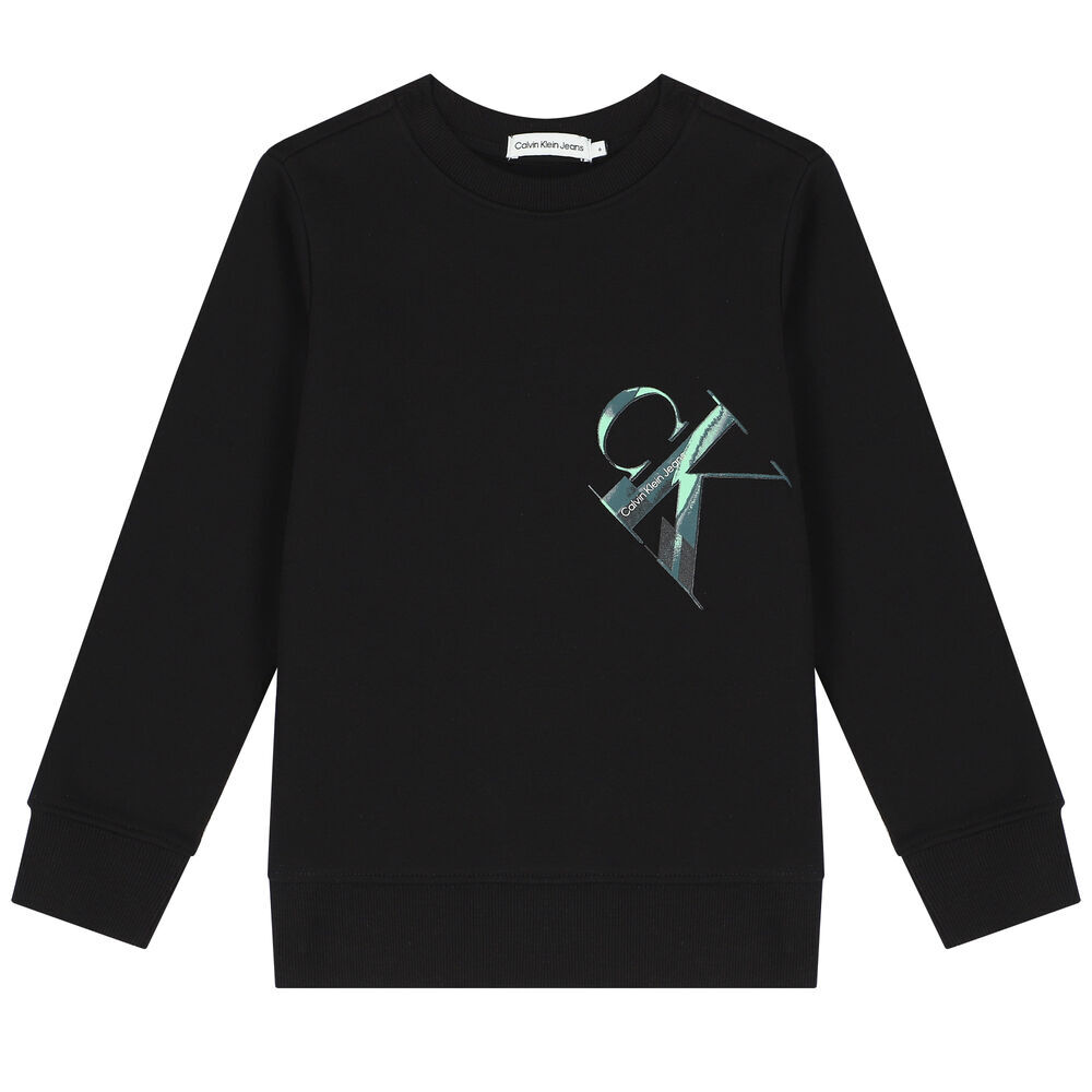 Calvin Klein Boys Black Logo Sweatshirt Junior Couture Bahrain