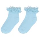 Girls White & Blue Socks ( 2-Pack ), 1, hi-res