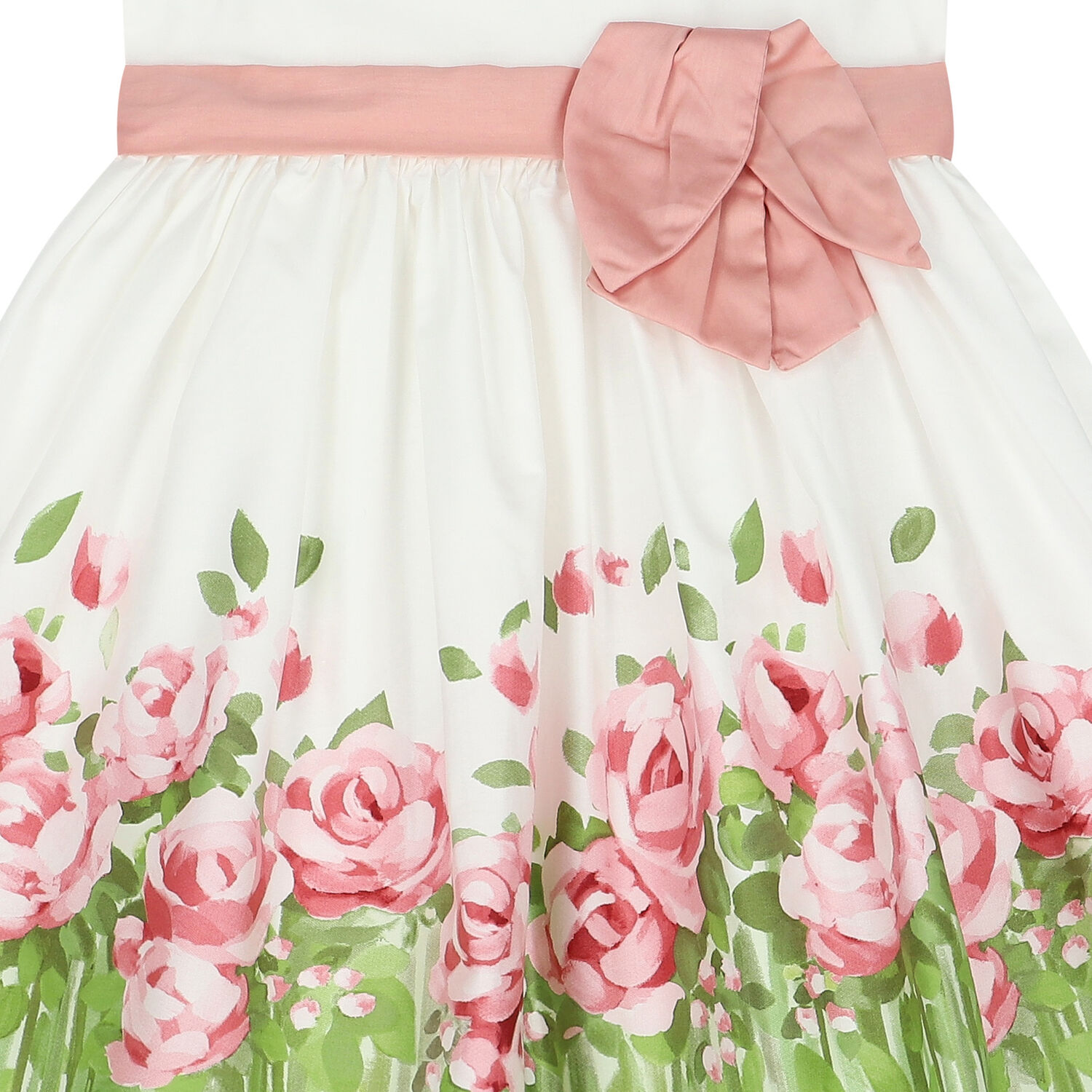 Girls White & Pink Floral Dress, 2, hi-res image number null