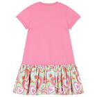 فستان بنات بشعار القلب باللون الوردي, 1, hi-res