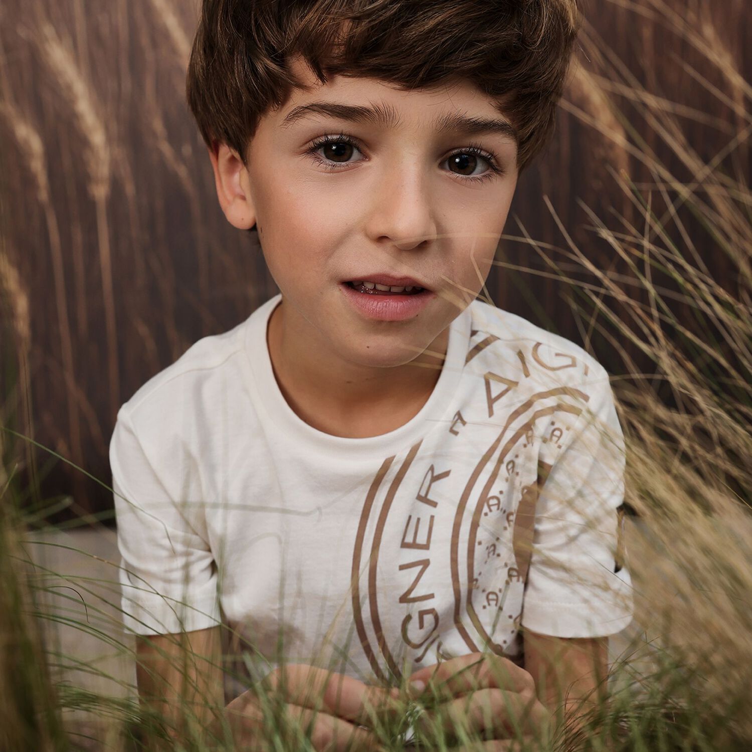 Boys Ivory Logo T-Shirt, 2, hi-res