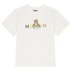 تيشيرت بالشعار وطبعه تيدى بير باللون الابيض, 1, hi-res