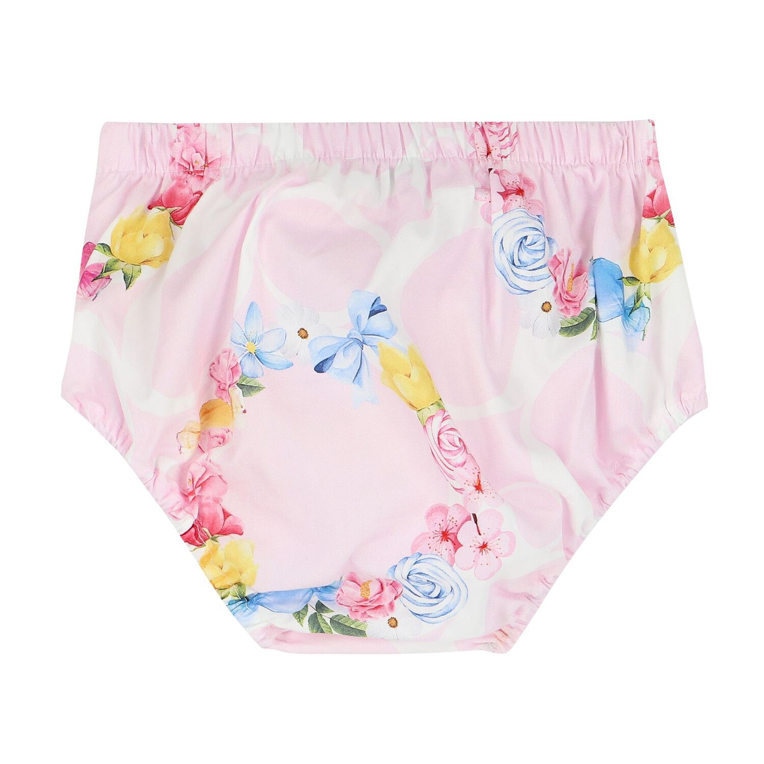 Baby Girls Pink Ruffled Floral Dress Set, 1, hi-res image number null