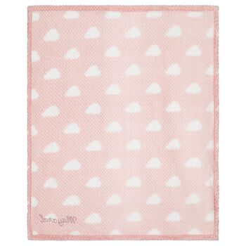 Baby Girls Pink Clouds Faux Fur Blanket