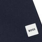 Younger Boys Navy Blue Logo Shorts, 1, hi-res