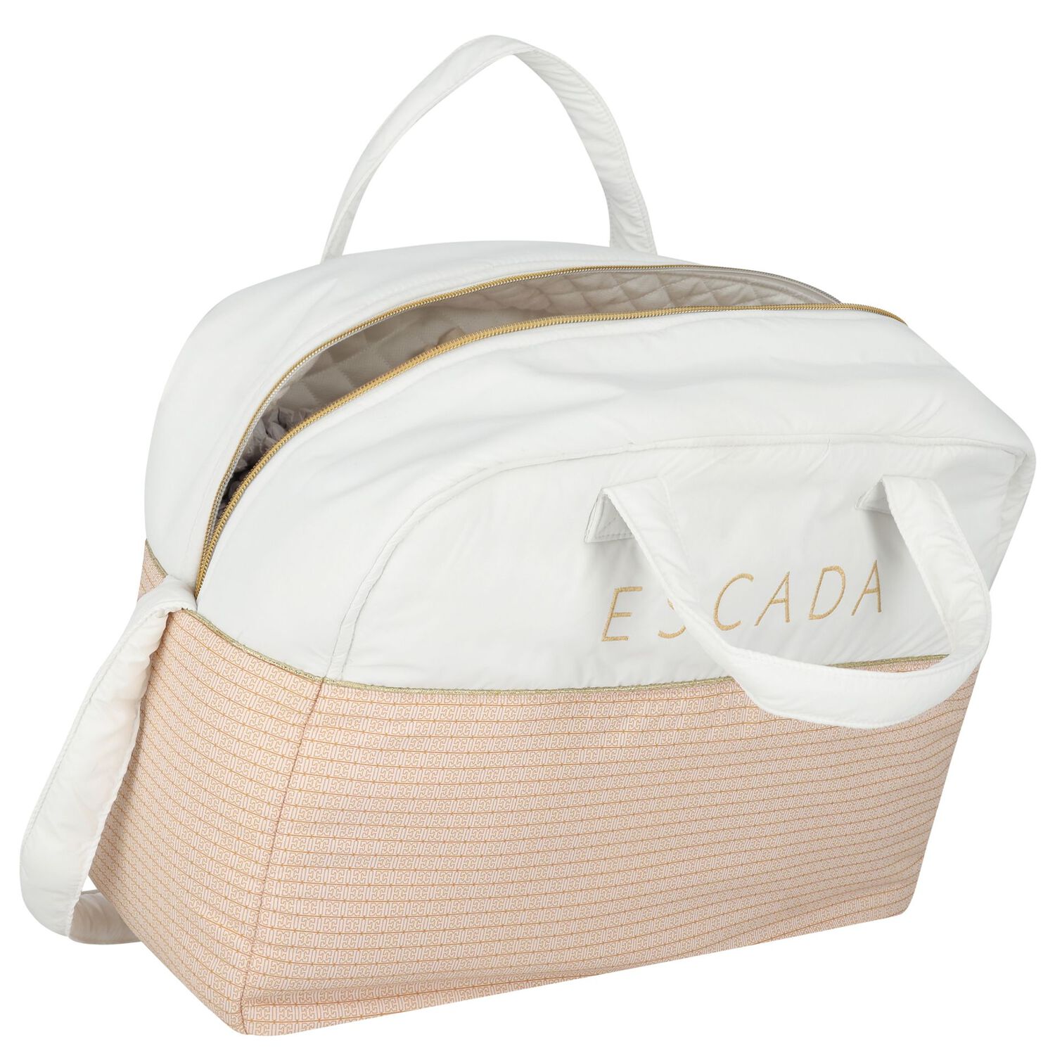 White & Pink Logo Baby Changing Bag ( 42cm ), 2, hi-res