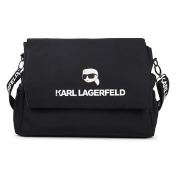 Black Ikonik Karl Logo Changing Bag