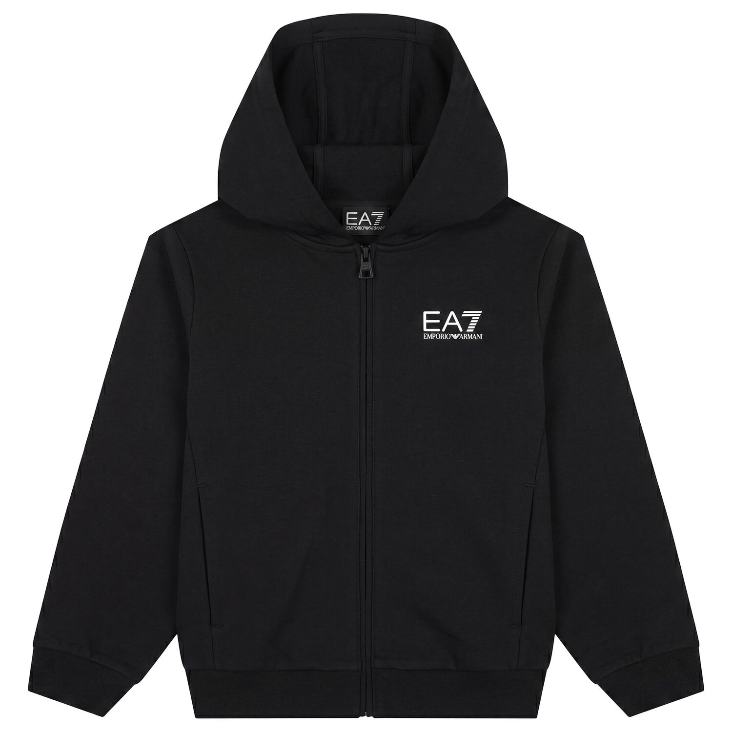 Boys Black Logo Tracksuit, 2, hi-res