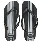 Black Logo Flip Flops, 1, hi-res
