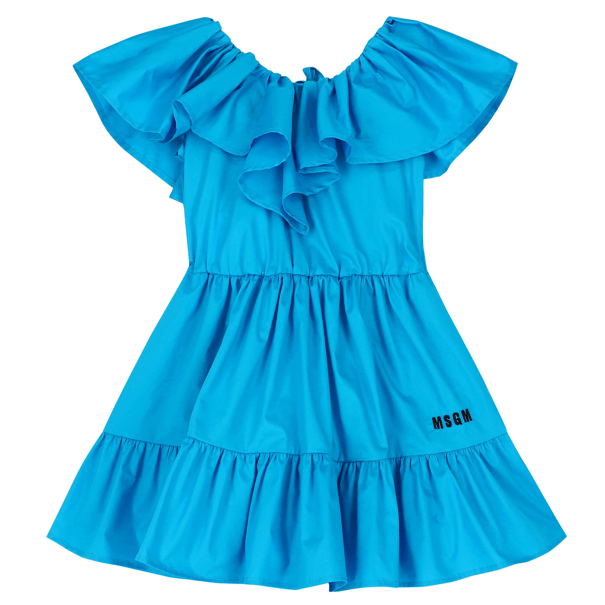 Msgm one shoulder ruffle dress online