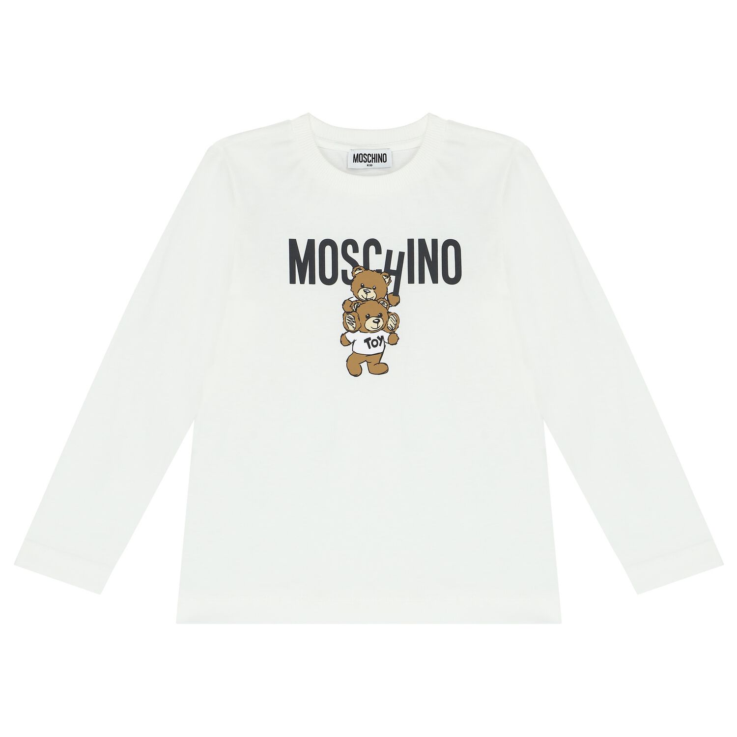 Ivory Teddy Bear Logo Long Sleeve Top, 2, hi-res image number null