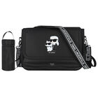 Black Logo Baby Changing Bag, 1, hi-res