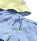 Younger Boys Blue Swim Shorts Set, 1, hi-res