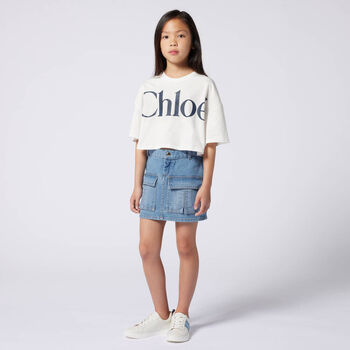 Girls Ivory Logo T-Shirt