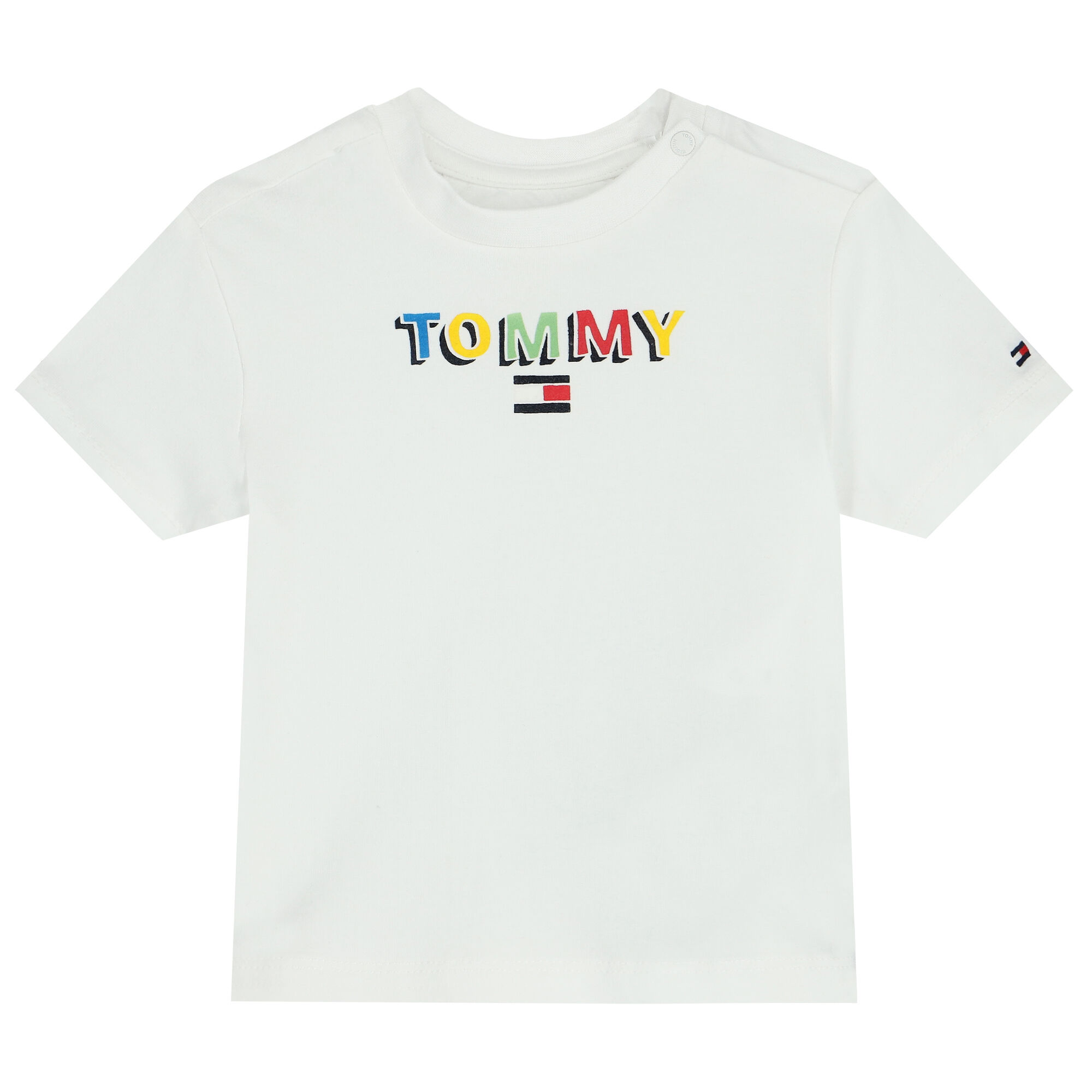 Tommy Hilfiger Baby Boys White Logo T Shirt Junior Couture