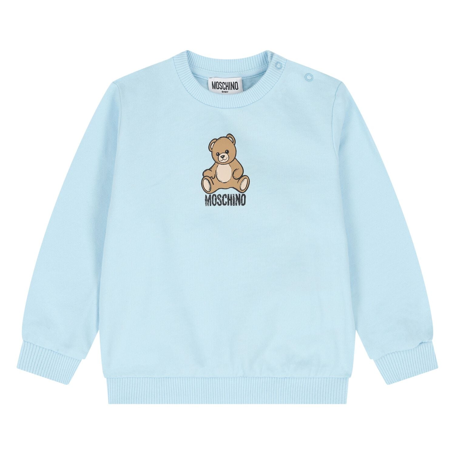 Younger Blue Teddy Bear Logo Sweatshirt, 2, hi-res
