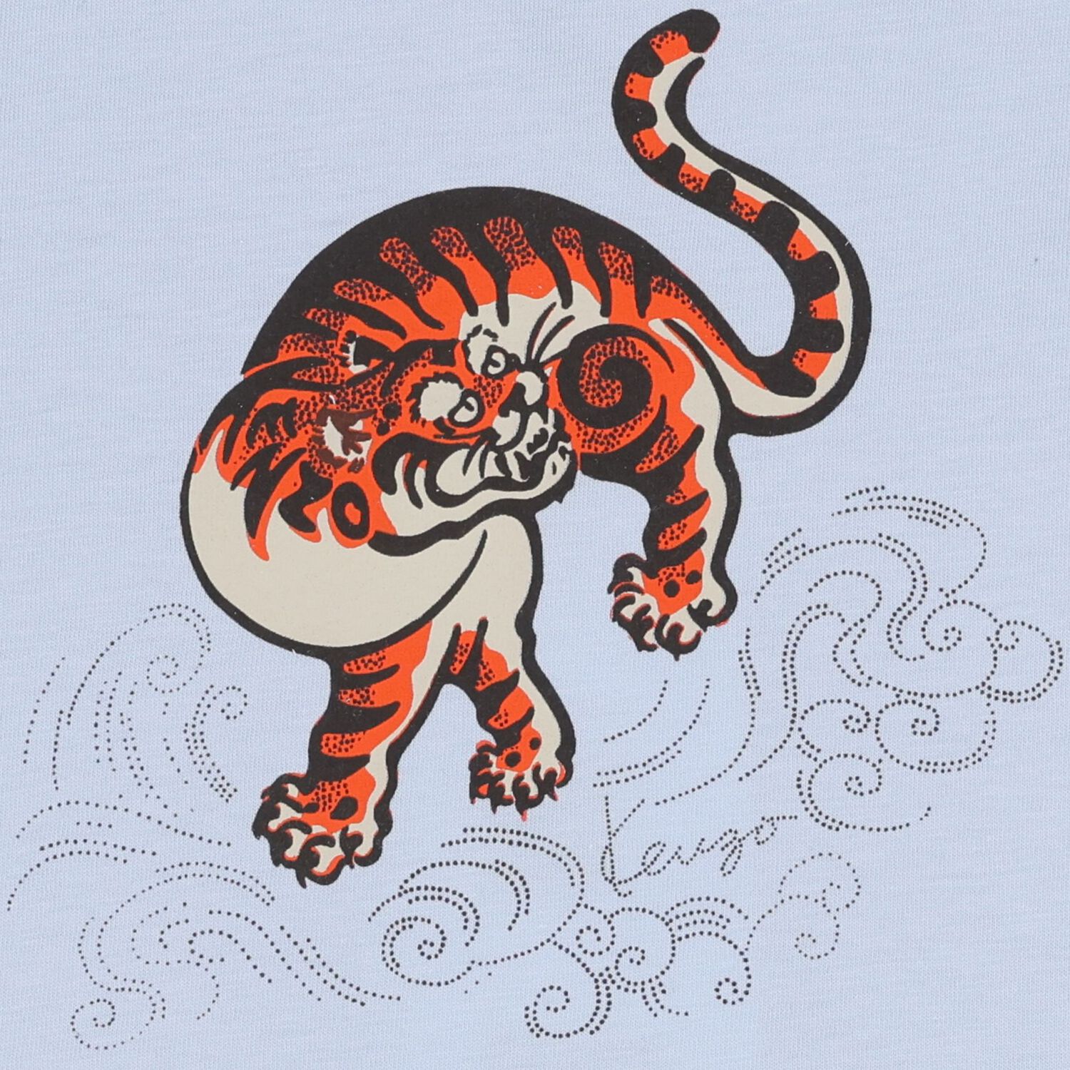 Younger Boys Blue Tiger Long Sleeve Top, 1, hi-res